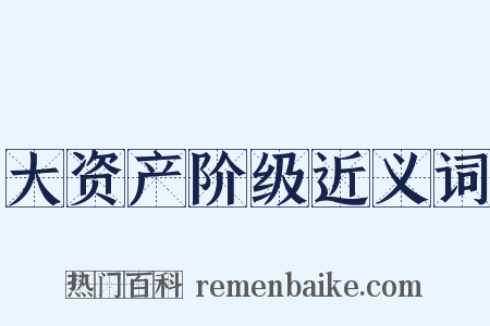 大资产阶级近义词是什么意思的图片